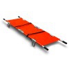 Double folding emergency stretcher with transport bag